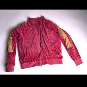 Supreme pink velour track jacket